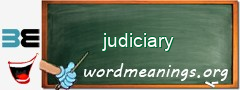 WordMeaning blackboard for judiciary